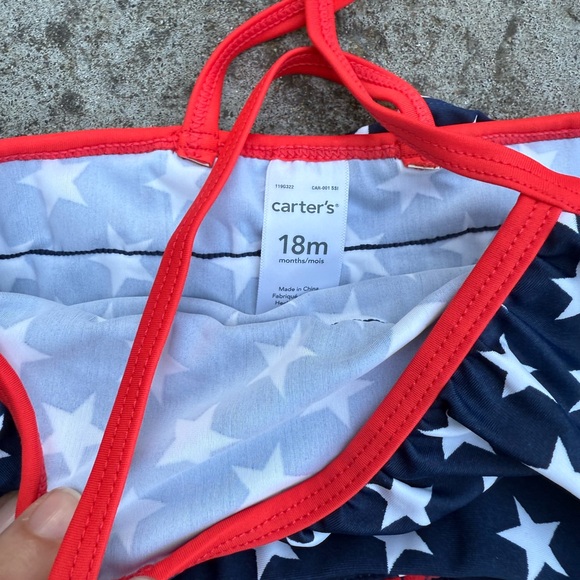 Carter’s 2-Piece Ruffle Star Swimsuit – Size 18M - Picture 2 of 2